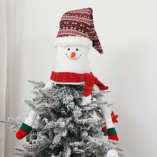 DBYLXMN Божиќни украси новогодишно дрво врвот starвезда Стариот човек Снежен човек Декорација за декорации за забави за жени