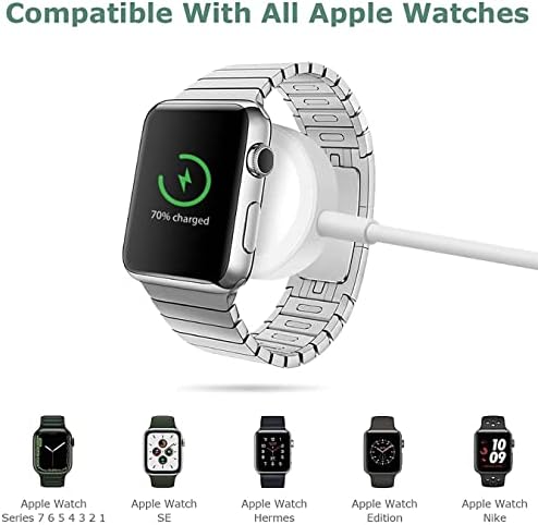 SGElectronix Watch Charger компатибилен со полначот на Apple Watch, кабел за магнетно полнење за серии за часовници SE/7/6/5/4/3/2/1,