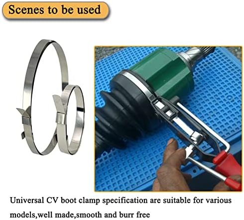 Не е лесен прицврстувачи за подигање на оска 24 парчиња CV CV Boot Band Band - 12 x 8.1 , 12 x 14,2 Универзален прилагодлив не'рѓосувачки челик Добро за CV чизми и споеви