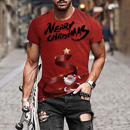 Xxbr 2022 модни мажи есенски зимски случајни кратки ракави Божиќ 3Д печатени маици со долги ракави кошули Менс трендовски трендовски трендовски