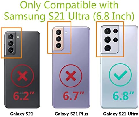 Meishangmei За Samsung Galaxy S21 Ултра Случај 6.8 Искра Блинг Со Ремен Стојат Симпатична Шема IMD Дизајн Силиконски Шок Отпорни Заштитни