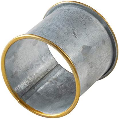 Саро животен стил Галванизирана салфетка прстени со златен раб, сребро