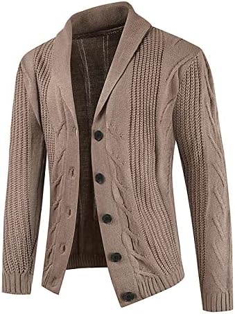 Топол џемпер за мажи, моден скут лесен кардиган палто долг ракав тенок плетен џемпер плус џемпери со големина