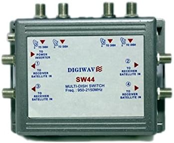 Homevision Technology Satellite Switch Digiwave 4 во 4 надвор од сателитски прекинувач, сива