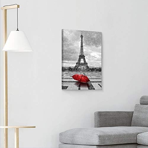 Уметничка патека Ајфелова кула сликарство wallидна уметност: Париз градски пејзаж Уметнички дела Црвен чадор Слика печатење