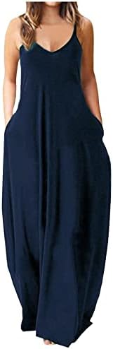 2023 Летни Макси Фустани За Женска Мода Со Плус Големина Еднобојна Плажа Без Ракави Обичен Фустан За Лулашка