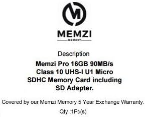 MEMZI PRO 16gb Класа 10 90MB / s Микро Sdhc Мемориска Картичка Со Sd Адаптер и Микро USB Читач За Samsung Galaxy S9, S9+, Забелешка 8, J2 Pro,