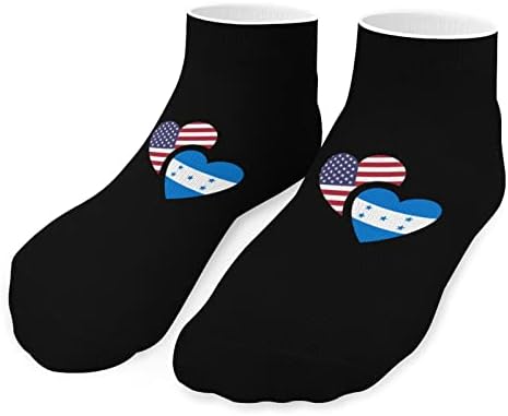 ХОНДУРАС Американското Знаме 5 Пара Глуждот Чорапи Нелизгачки Ниско Намалување Чорап Повик Атлетски Кратки Чорапи Нема Шоу Чорапи за Жени &Засилувач;