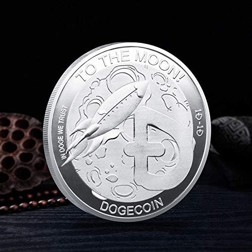 1 мл Догекоин комеморативна монета сребрена позлатена позлатена криптоцентрација 2021 ограничено издание колекционерска монета виртуелна монета