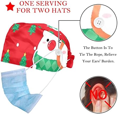 Deyya 2 пакува прилагодливо работно капаче со копче за копчиња за медицински сестри жени од коњска капа за божиќна декорација венец
