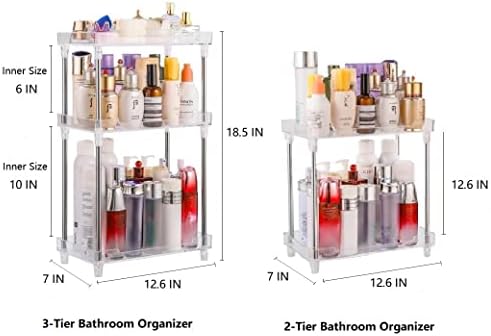 Мултифункционална важна лента за акрилични организации Сантрест, за козметички лавици за туширање, за шминка 2 нивоа