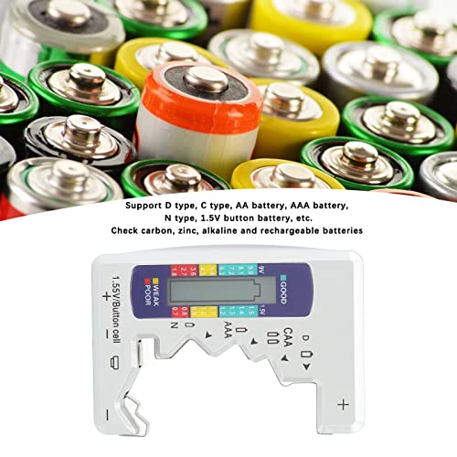 Тестер за мерач на дигитален капацитет на батеријата Универзален D C N AAA AA 9V 1.5V копче за анализа на батерии за анализа на батерии