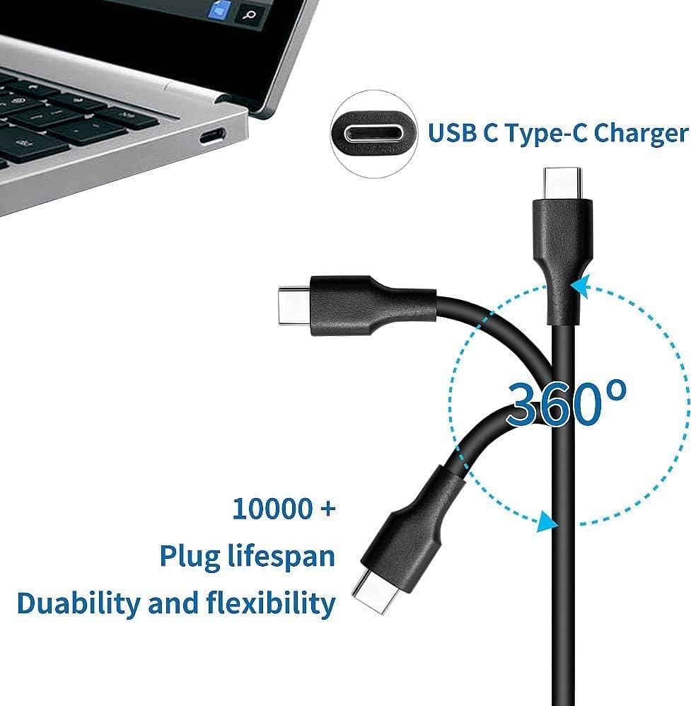 USB C лаптоп полнач, 45W Watt Type C Latitude AC адаптер за напојување за Dell XPS 13 9360 9333 9365 9370 9380 Latitude 7275