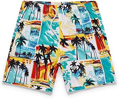 Служба за пливање за машки плус големина лесни панталони за пливање празник графички образец Еластична половината на Хавајски