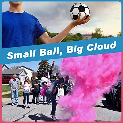 Полот на популацијата од 6 инчи открива фудбалска топка со розова и сина комплет, за откривање на родот за бебиња