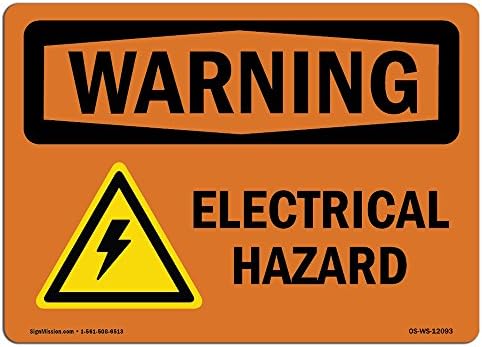Знак за војување во ОСХА - Електрична опасност со симбол | Алуминиумски знак | Заштитете ја вашата деловна активност, градилиште, магацин и