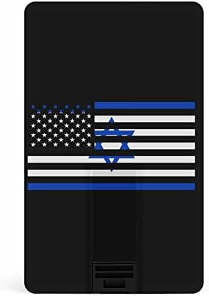Израелско Американско Знаме КРЕДИТНА Банкарска Картичка USB Флеш Дискови Пренослив Мемориски Стик Клуч За Складирање Диск 64G