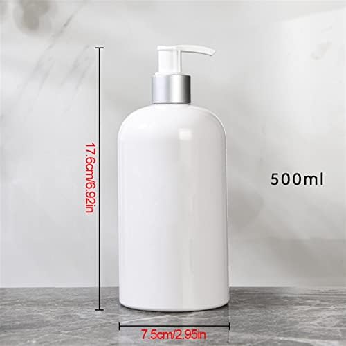 ОМИДМ -сапун диспензери Цилиндричен сапун шише шише за полнење бело шише за складирање на бања за складирање шампон за туш гел за климатик сапун за сапун