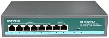 6 POE+2FE POE Switch Stiment Smart Switch, 4*10/100Mbps POE порта, 2*10/100Mbps, IEEE802.3Af/AT Standard, ≤70W, 250m Непојасен мрежен прекинувач