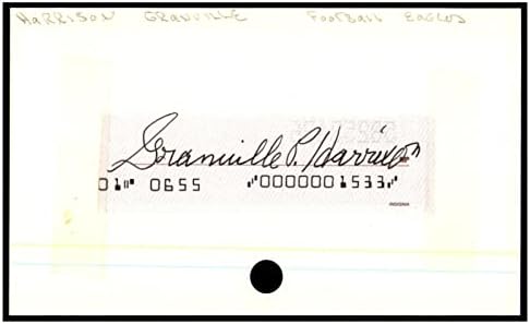 Гранвил Харисон Потпиша Намалување На Индексот Картичка 3х5 Автограм Орли Мис. Св. 87546-Мак Намалување На Потписи