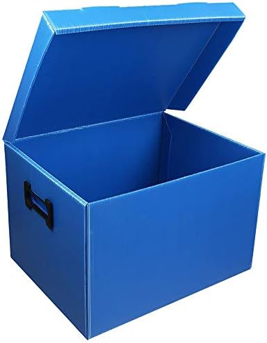Vaiyer пакет од 3 повеќенаменски трајни пластични кутии за складирање на пластично поднесување со капаци - папка за висини - кабинет за канти