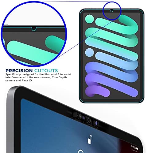 Заштитник на балистичкиот стаклен екран на технолошки оклоп, дизајниран за Apple NEW IPAD MINI 6 8.3 INCH 1 PACKED TEMERED стакло