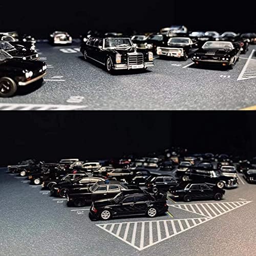 1/64 Скала симулација на автомобили паркинг диорама модел на паркинг приказ на глувчето за топли тркала модели на диекаст
