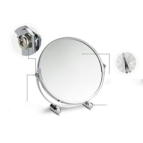 WSZJJ Двострано Лупа Огледало, 360 степен Ротирачки Зголемување Бања Огледало, Слободно Виткање База