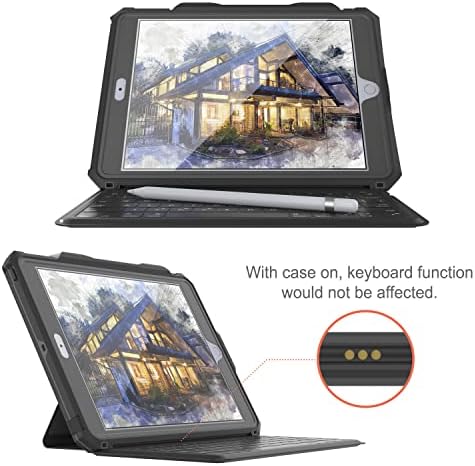 Punkcase за iPad 10.2 Водоотпорен случај | Јасно назад | IP68 Сертифициран ултра-тенки, тешки, тешки капаци [прашина] w/вграден заштитник на екранот