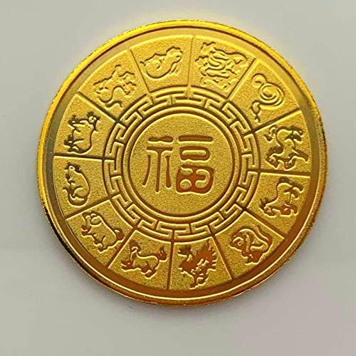 2021 Xin Chou niu Zodiac тенка комеморативна монета нахакан колекционерски подарок за монета среќа среќа