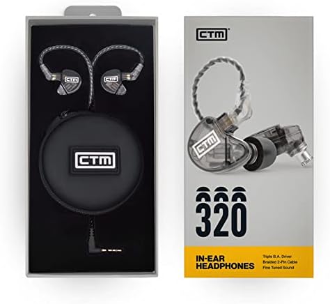 CTM CE320 Tripe Driver In-Monitor Monitor | Бучава изолирајќи професионален музичар жичен монитор во уво | Одвојлив кабел