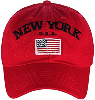 NYFASHION101 Њујорк Сад Знаме Извезени Прилагодливи Низок Профил Капа