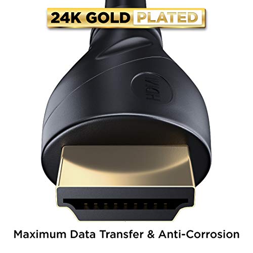 PowerBear 4K HDMI Кабел 10 ft | Голема Брзина, гума &засилувач; Злато Конектори, 4K @ 60hz, Ултра HD, 2K, 1080P, &засилувач; ЛАК