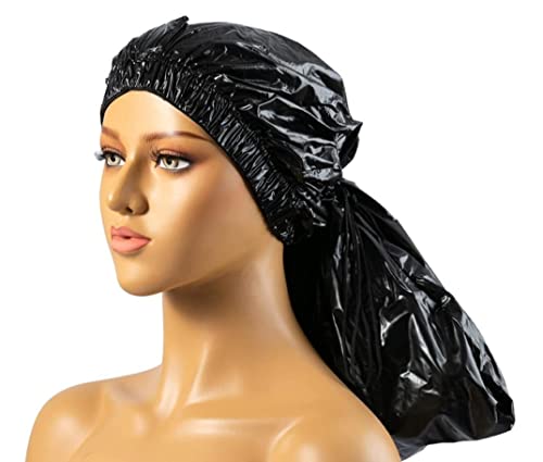 Долга капа на капаче за туширање со влечење и велкро водоотпорна фризура за заштита на фризура за 22 инчи ткаени плетенки локуси
