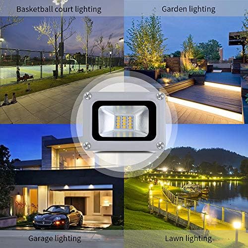 Безбедносни светла на YuyVHH LED светла за движење на отворено, 2 пакувања, 800W 2800K-3200K движење на светло за поплавување