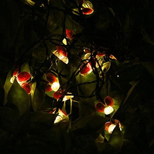 Badybugs Fairy String Lights, 20 црвени LED диоди 6,6ft бакарна жица батерија напојува најдобри светла за украсување за забава,