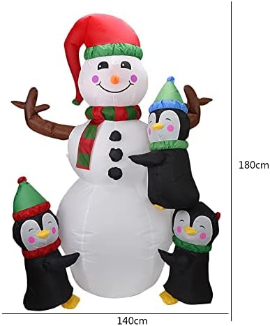 Пет домени надуени Божиќни украси на отворено Божиќно надувување на отворено Снежан, предводена од осветлување на надувување на снежен човек Божиќна