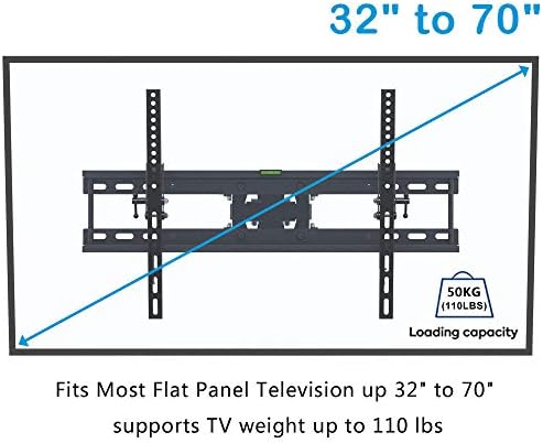 Загради за звучни шипки од не'рѓосувачки челик за повеќето 32-70 инчи рамни заоблени телевизори, крај на креветот ТВ wallид стојат