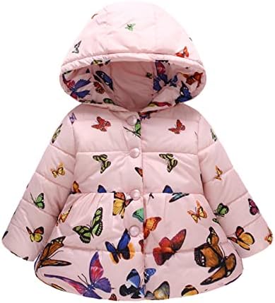 Детска палто Зимска јакна Девојки со качулки со качулка, дете, надворешна облека за ветерници, топло густо девојки палто со качулки за девојчиња