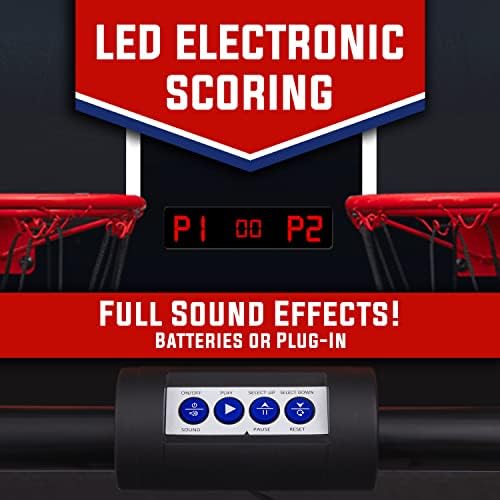 Игрите во Синсинати Ултра кошаркарска игра, кошаркарска аркада игра затворено со LED електронски стрелец и тајмер, 8 индивидуални игри