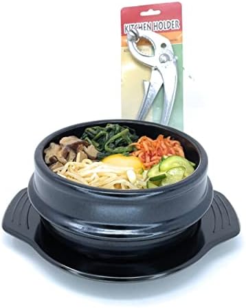 Џовли Корејски Готвење Премиум Керамички Камен Сад Дијаметар 6.3 Висока 2.95 Sizzling Топла Тенџере за корејски храна Како Што Бибимбап И