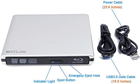 USB 3.0 Пренослив Мобилен Надворешен 6x Blu-ray Режач Оптички Погон За Acer Aspire E Серија Е15 E 15 E5-575-33BM E5-576G-5762 S 13 5
