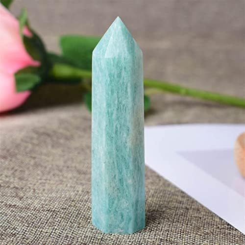 Ureeco природна магија 1 парчиња природен камен амазонит кристална точка стапче Медитација заздравувајќи камен дома декорација Реики