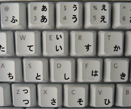 Јапонски Хирагана Тастатура Етикети Распоред Со Црни Букви На Транспарентна Позадина За Десктоп, Лаптоп и Лаптоп
