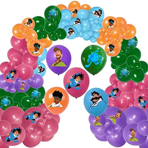 132 ПЦС Чудни светски балони Гарланд Архен Комплет за цртан филм Декорација Чудна светска забава за страници за чудна светска корист