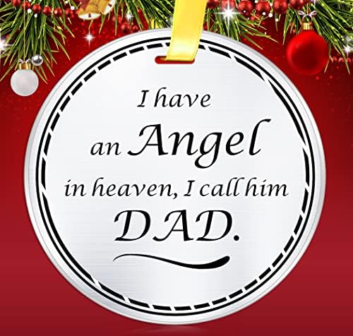 Елегантен готвач тато Меморијален украс Божиќно учење- Имам ангел на небото го нарекувам тато- загуба на татко татко сеќавајќи со