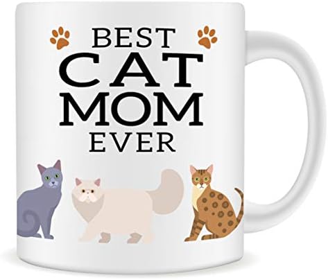Најдобра Мачка Мајка Некогаш Кафе Кригла - Совршен Подарок За Љубителите На Мачки, Забавен Роденденски Подарок За Жените, Денот На Мајката,