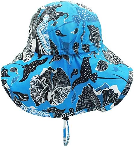 Connectyle Kids Beach Sun Sun Hat со капаче за вратот Big Rimp upf 50+ риболов сафари капа