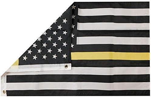 Американски големо Суперerstвезда во САД, тенка жолта линија 2x3 2'x3 'куќа банер Громети најлон поли знаме транспарент