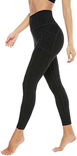 Здфер црна јога панталони за жени, женска обична цврста боја еластична фитнес Брза сув панто -џеб тесни хеланки